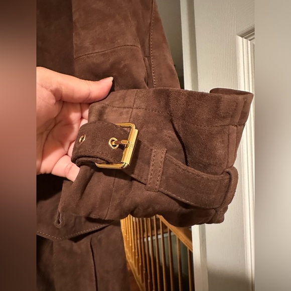Ralph Lauren Goat Suede Trench - NWT Brown Suede Jacket - Picture 6 of 16